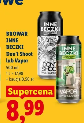 Piwo Inne Beczki Vapor promocja w Lidl
