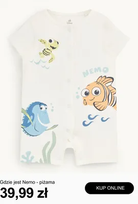 Piżama niemowlęca Disney Gdzie jest Nemo promocja w C&A