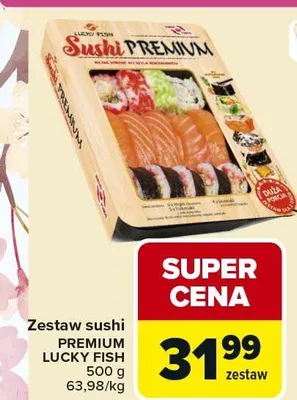 Zestaw sushi premium lucky fish promocja w Carrefour Market