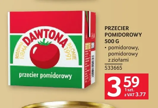 Przecier pomidorowy z ziołami Dawtona promocja w Selgros