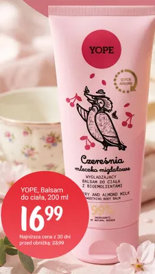 Balsam do ciała Czereśnia mleczka migdałowe promocja w Rossmann