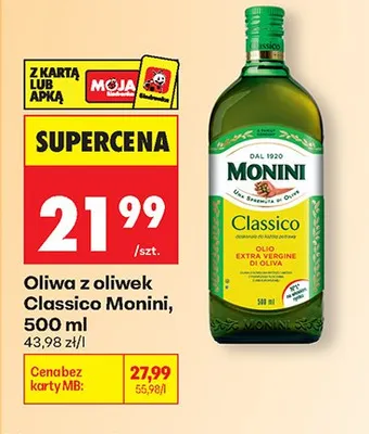 Oliwa z oliwek Classico Monini promocja w Biedronka