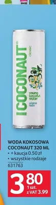 Woda kokosowa Coconaut promocja w Selgros