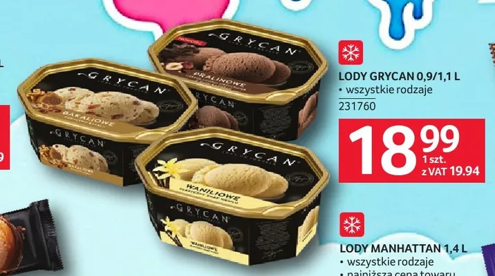 Lody Grycan promocja w Selgros