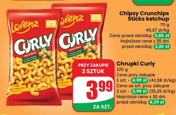 Chrupki Curly promocja w Dino