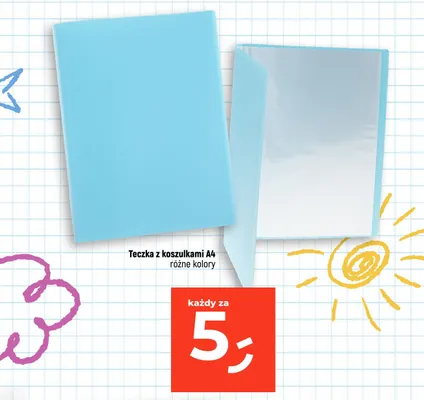 Teczka z koszulkami A4 promocja w Dealz