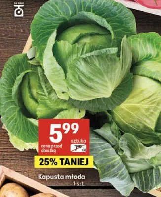 Kapusta młoda promocja w Delikatesy Centrum
