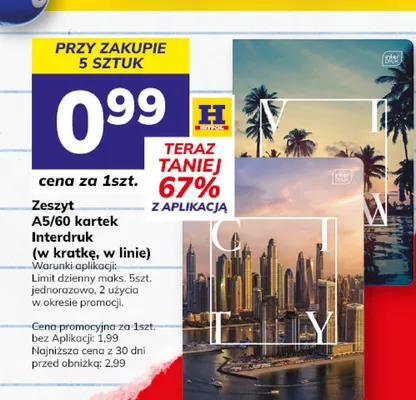 Zeszyt A5/60 kartek Interdruk w linie promocja w Hitpol