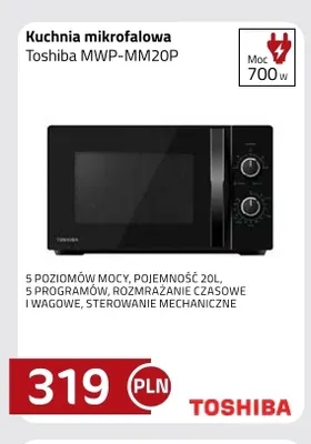 Kuchnia mikrofalowa Toshiba MWP-MM20P promocja w kakto.pl