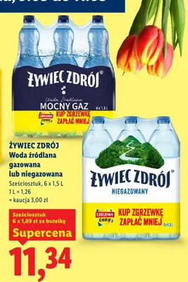 Woda źródlana niegazowana 6 x 1,5l promocja w Lidl