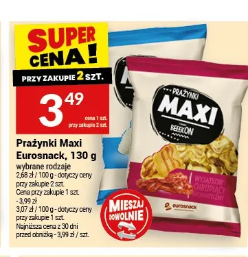 Prażynki Maxi Eurosnack promocja w Twój Market