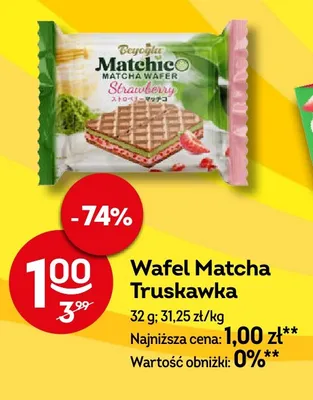 Wafel Matcha Truskawka Beyoglu Matchico promocja w Żabka