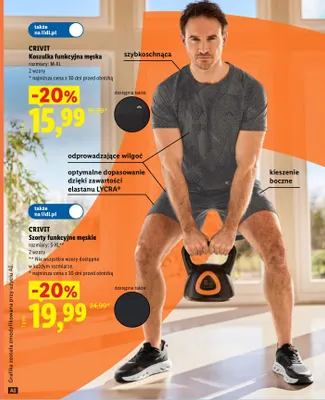 Koszulka funkcjonalna męska CRIVIT promocja w Lidl