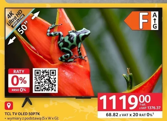 Telewizor OLED TCL 50P7K promocja w Selgros