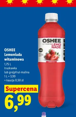 Lemoniada witaminowa Oshee truskawka promocja w Lidl
