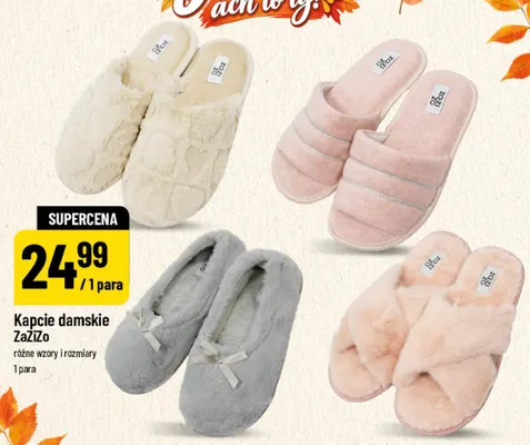 Kapcie damskie ZaZiZo promocja w POLOmarket
