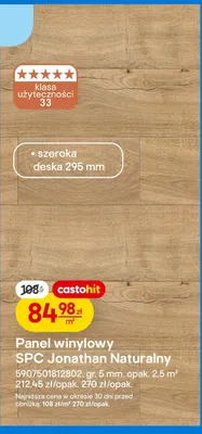 Panel winylowy SPC Jonathan Naturalny promocja w Castorama