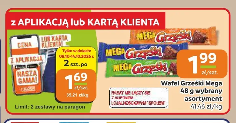 Wafel Grześki Mega promocja w Społem Częstochowa
