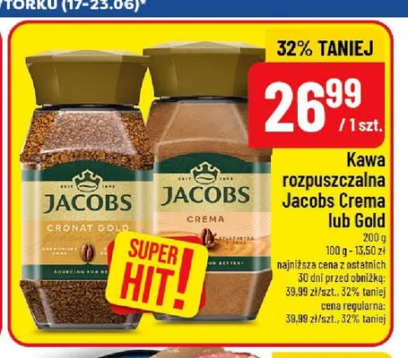 Kawa rozpuszczalna Jacobs Crema promocja w POLOmarket