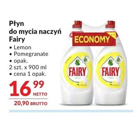 Płyn do mycia naczyń Fairy Lemon promocja w Makro