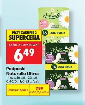 Podpaski Naturella Ultra promocja w Biedronka