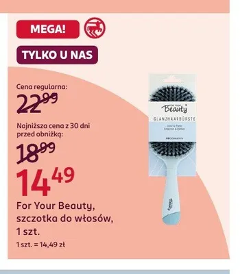 Szczotka do włosów For Your Beauty promocja w Rossmann
