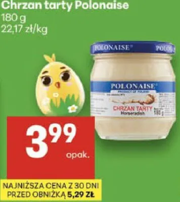 Chrzan tarty Polonaise promocja w Delikatesy Centrum