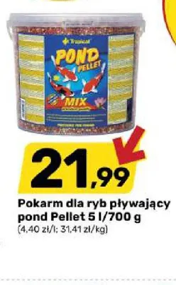 Pokarm dla ryb pływający Tropical Pond Pellet promocja w Bricomarche