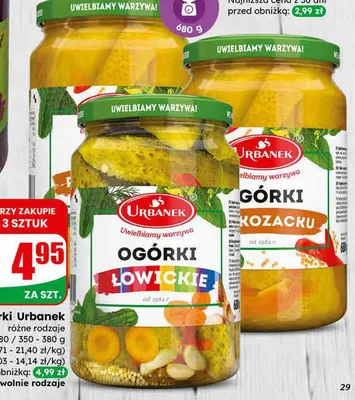 Ogórki różne rodzaje promocja w Dino