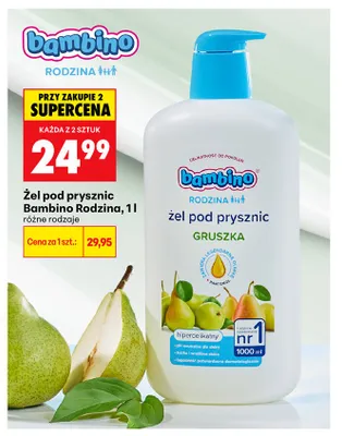 Żel pod prysznic Bambino Rodzina Gruszka promocja w Biedronka