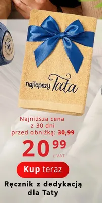 Ręcznik z dedykacją dla Taty promocja w Poczta Polska