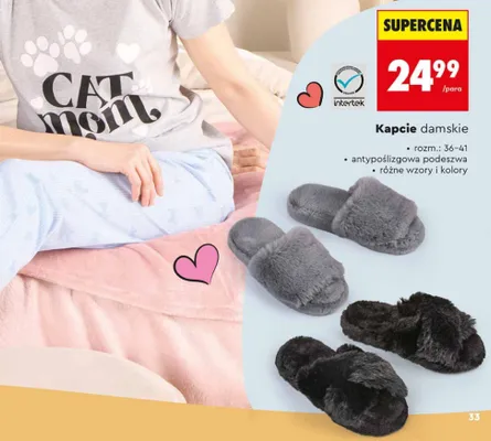 Kapcie damskie promocja w Biedronka