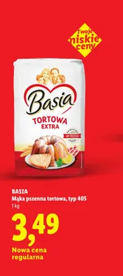 Mąka pszenna tortowa typ 405 Basia Extra promocja w Lidl