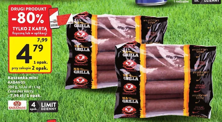 Kaszanka mini Kabanos promocja w Intermarche
