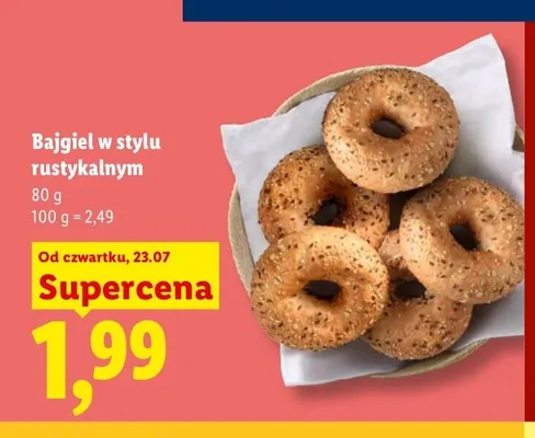 Bajgiel w stylu rustykalnym promocja w Lidl