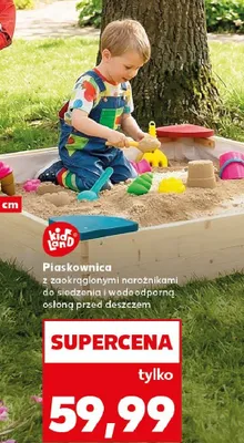 Piaskownica z zadaszeniem narożnikami do siedzenia i wodoodporną osłoną przed deszczem promocja w Kaufland