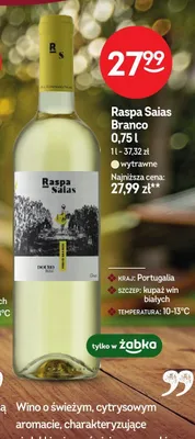 Wino Raspa Saias Branco wytrawne promocja w Żabka