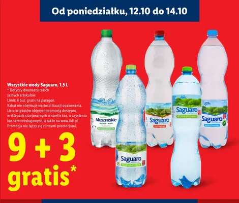 Woda gazowana Saguaro lekko promocja w Lidl
