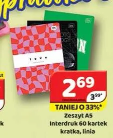 Zeszyt A5 Interdruk 60 kartek promocja w Delfin