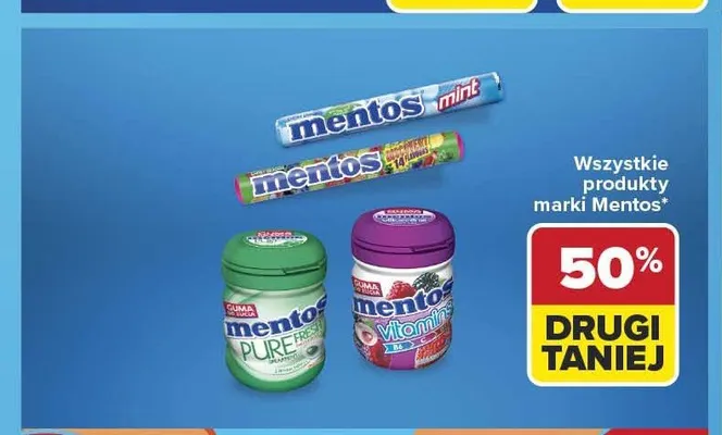 Produkty marki Mentos promocja w Carrefour