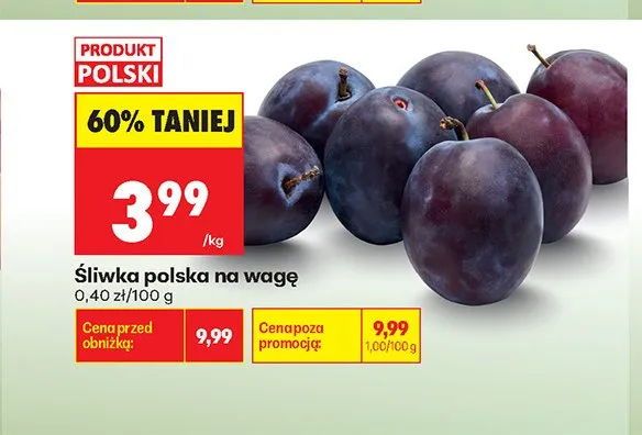Śliwka polska na wagę promocja w Biedronka