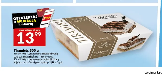 Tiramisù Dolce Pasticceria promocja w Twój Market