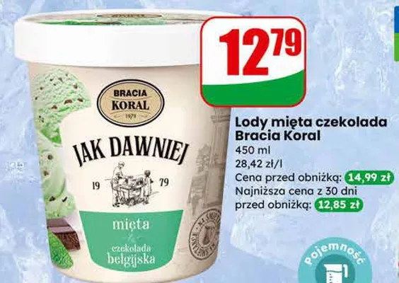 Lody mięta czekolada promocja w Dino