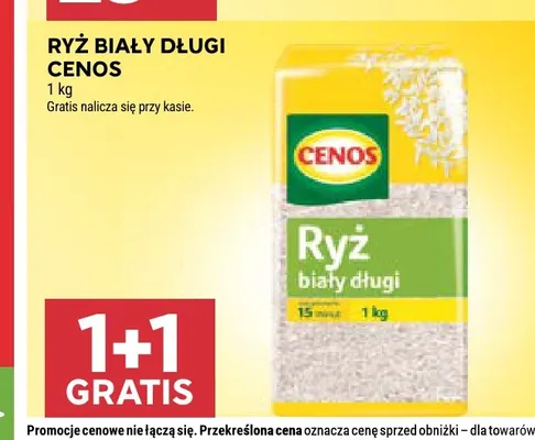 Ryż biały długi Cenos promocja w Stokrotka