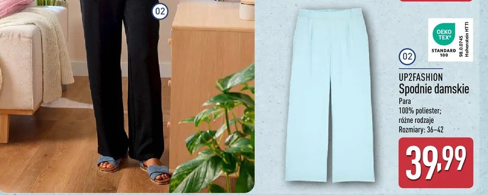 Spodnie damskie promocja w Aldi