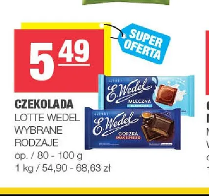 Czekolada E.Wedel promocja w SPAR