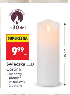 Świeczka LED Cortina promocja w Biedronka