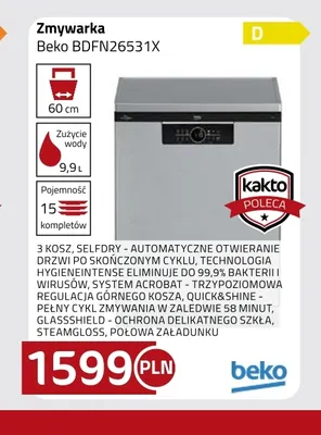 Zmywarka Beko BDFN26531X promocja w kakto.pl