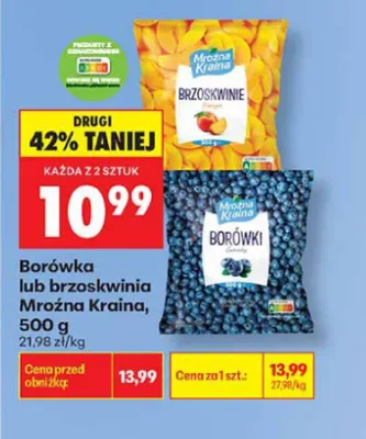 Brzoskwinia Mroźna Kraina promocja w Biedronka