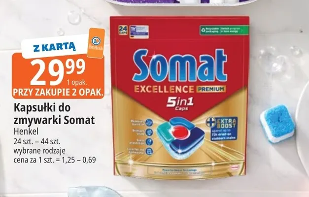 Kapsułki do zmywarki Somat promocja w Leclerc